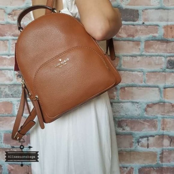 Kate spade medium Jackson ginger backpack leather
